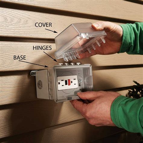 electrical outdoor box cover|outside electric outlet box cover.